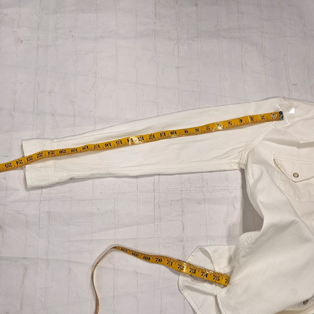 Lucky Brand White Western Snap Button Down Shirt - Picture 9 of 11